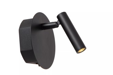 Lucide Jolijn applique murale - rechargeable par câble USB - Ø 10,2 x 9 cm - 2W led inclus - noir