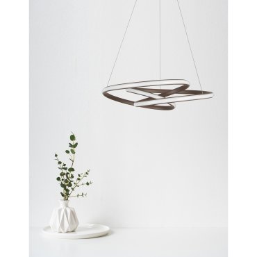 Nova Luce Menton - lampe suspendue - Ø 52 x 120 cm - 43W LED dimmable inclus - café sable