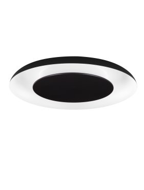 Nova Luce Epos - plafonnier - Ø 60 x 6 cm - 38W dimmable LED inclus - noir sablé et blanc