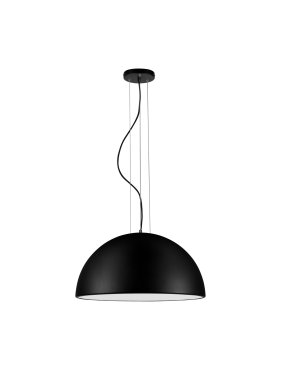Nova Luce Tholos - lampe suspendue - Ø 60 x 240 cm - noir sablé et blanc mat