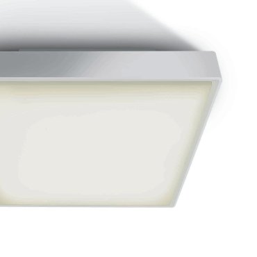 ONE Light E27 Plafo Outdoor Square - plafonnier d'extérieur - 29,5 x 29,5 x 10,5 cm - IP65 - blanc