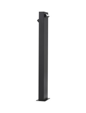 Nova Luce Zelda - lampe de jardin - 12 x 80 x 9,4 cm - 9W LED inclus - IP65 - noir sablé