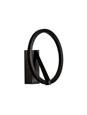 Nova Luce Tilia - applique murale - Ø 22 x 10 cm - 10W LED inclus - noir sablé