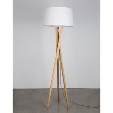 Nova Luce Salino - lampadaire - Ø 50 x 160 cm - brun clair et blanc