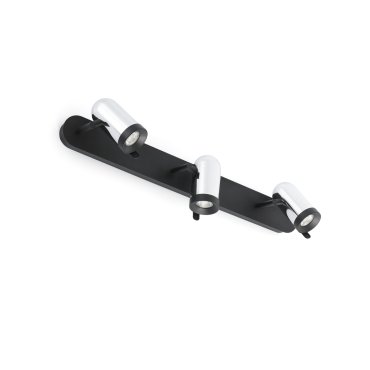 Faro Orleans - spot en saillie 3L - 58,5 x 17 x 13 cm - chrome et noir