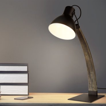 Searchlight Nanna - lampe à poser - 41 x 16 x 63,5 cm - noir mat et gris lavé