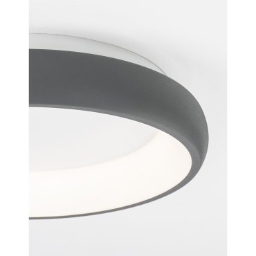 Nova Luce Albi - plafonnier - Ø 41 x 8,5 cm - 32W LED dimmable inclus - gris sable