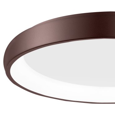Nova Luce Albi - plafonnier - Ø 61 x 8,5 cm - 50W LED dimmable inclus - brun