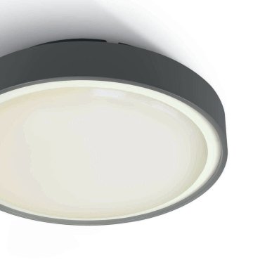ONE Light LED Plafo Outdoor Round - plafonnier extérieur - Ø 30 x 8,3 cm - 24W LED inclus - IP65 - anthracite