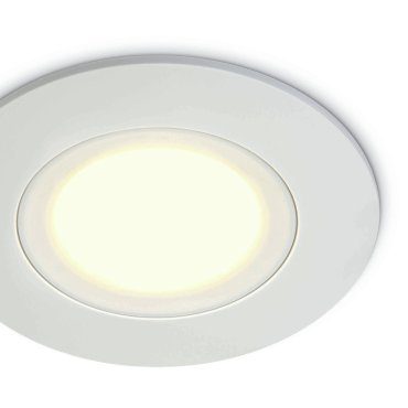 ONE Light Gamme Salle de Bains - spot encastré - Ø 85 mm, Ø 68 mm encastré - 6W LED inclus - IP65 - blanc - couleur de lumière blanche