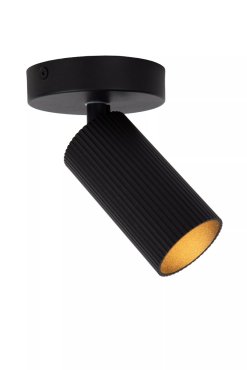 Lucide Clubs - spot en saillie - Ø 10 x 14,9 cm - noir
