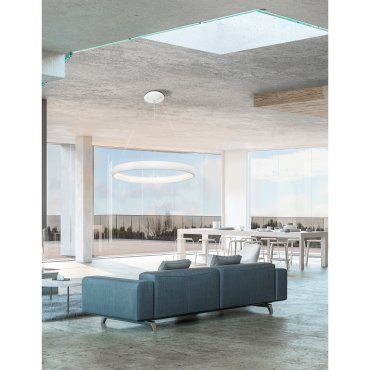 Nova Luce Albi - lampe suspendue - Ø 81 x 120 cm - 80W LED dimmable inclus - blanc