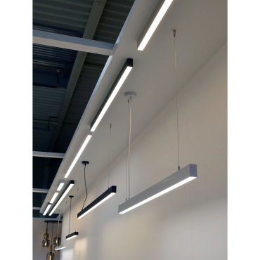 Roi Du Luminaire Slim Line - lampe suspendue - profilé 5,5 x 3,3 cm - 19,2W LED par mètre - alu
