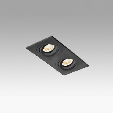 Faro Radon - spot encastrable - 180 x 92 mm, 170 x 80 mm encastrable - noir mat