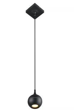 Lucide Favori - lampe suspendue - 10 x 10 x 145,5 cm - IP44 - noir
