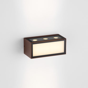 Nova Luce Inga - applique murale extérieure - 15,3 x 6,5 x 7,3 cm - 11W LED inclus - IP65 - corten