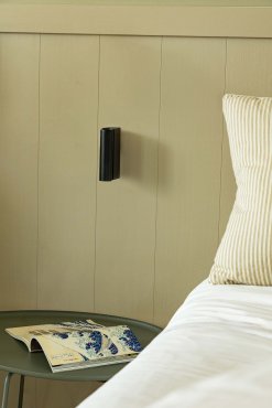 Faro Cronos - lampe de chevet - 8 x 12,1 x 3 cm - 4,5W LED inclus - noir mat