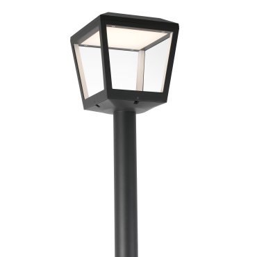 Faro Plaza - lampadaire - Ø 24 x 219 cm - 24W LED inclus - IP54 - gris foncé