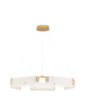 Nova Luce Aider - lampe suspendue - Ø 93 x 130 cm - 45W dimmable LED inclus - laiton doré