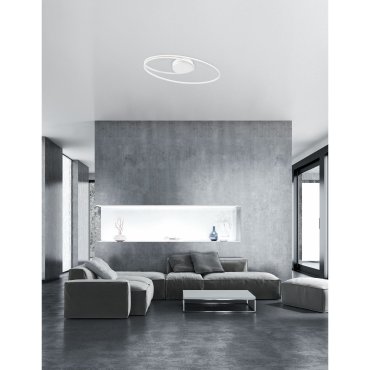 Nova Luce Viareggio - plafonnier - 60 x 35 x 15 cm - 28W LED inclus - blanc