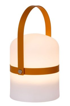 Lucide Little Joe - lampe de table d'extérieur - Ø 10 x 18,5 cm - gradateur à 3 niveaux - 3W LED inclus - IP44 - marron