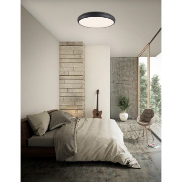 Nova Luce Gap - plafonnier - Ø 61 x 9 cm - 62W LED inclus - noir