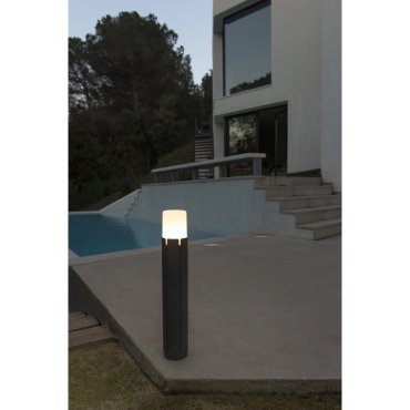 Faro Tram - lampe de jardin - Ø 9,8 x 63 cm - IP65 - gris foncé