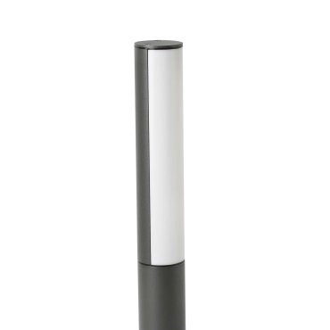 Faro Beret - lampe de jardin - Ø 11,5 x 50 cm - 8W LED inclus - IP54 - gris foncé