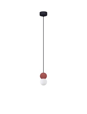 Nova Luce Zero - lampe suspendue - Ø 8 x 115 cm - rouge