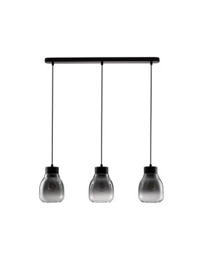 Nova Luce Blacu - lampe suspendue - 75 x 120 x 15 cm - dégradé fumé et noir