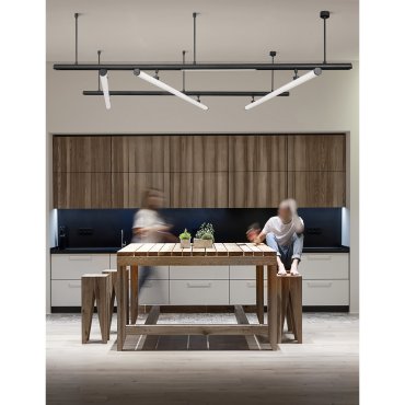 Nova Luce Aries - luminaire pour système de profilés magnétiques - 150 x 12 cm - 38W LED inclus - noir sable