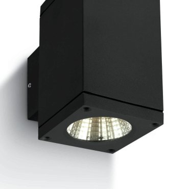 ONE Light Outdoor Wall Cylinders Up &amp; Down Beam - applique murale extérieure - 8 x 11,4 x 14,4 cm - 2 x 6W LED inclus - IP54 - noir