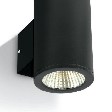 ONE Light Outdoor Wall Cylinders Up &amp; Down Beam - applique murale extérieure - 8 x 10,6 x 13,8 cm - 2 x 6W LED inclus - IP54 - noir