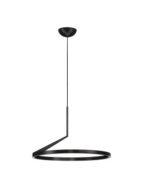Nova Luce Tilia - lampe suspendue - Ø 60 x 250 cm - 31W dimmable LED inclus - noir sablé