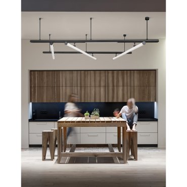 Nova Luce Pec - luminaire pour système de profilés magnétiques - 100 x 3 cm - 26W LED inclus - noir sable