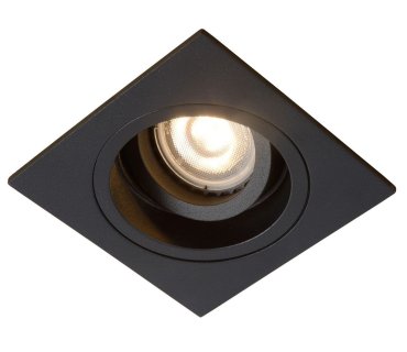 Lucide Embed - spot encastrable - 91 x 91 mm, Ø 83 mm encastrable - noir