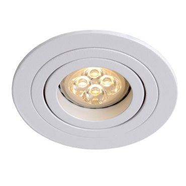 Lucide Tube Rond - spot encastré - Ø 90 mm, Ø 82 mm encastré - blanc