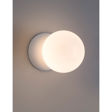 Nova Luce Zero - applique murale - 10 x 14 x 10 cm - blanc et opale