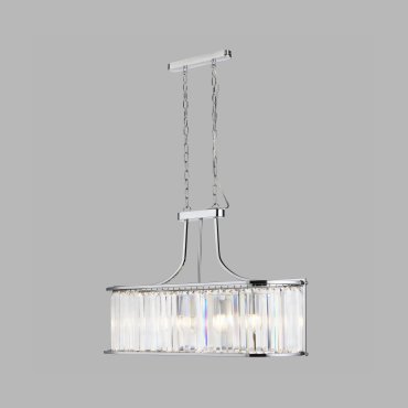 Searchlight Victoria - lampe suspendue - 78 x 30 x 150 cm - chrome et transparent