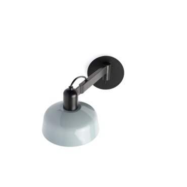 Faro Tatawin - applique - Ø 18,4 x 38 x 15 cm - noir satiné et bleu grisâtre brillant
