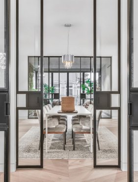 Nova Luce Magnolia - suspension - Ø 25 x 120 cm - chrome