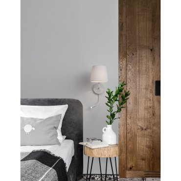 Nova Luce Sage - applique murale avec interrupteur - 20 x 29 x 59 cm - 3W LED inclus - blanc