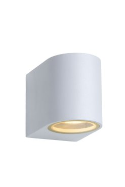 Lucide Zora Round 1 - applique murale extérieure - 6,5 x 9 x 8 cm - 5W LED dimmable inclus - blanc