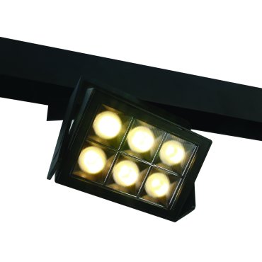 ONE Light système de rail magnétique - Shop Track Lights - spot sur rail - 15 x 3,9 x 12,6 cm - 26W LED inclus - noir