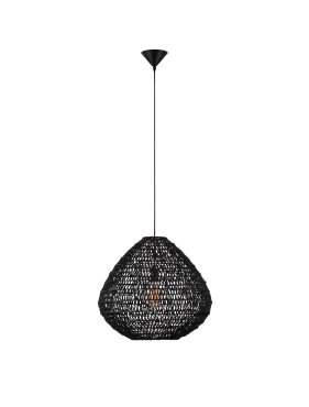 Nova Luce Melody - lampe suspendue - Ø 50 x 200 cm - noir