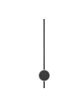 Nova Luce Clock - applique murale - 13,6 x 6,5 x 80 cm - 22W LED inclus - noir sable