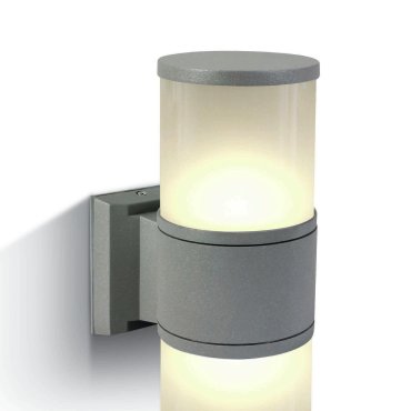 ONE Light E27 Tube Lights - appliques d'extérieur - 10,7 x 30 cm - IP54 - gris