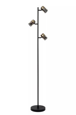 Lucide Upton - lampadaire - Ø 23 x 154 cm - fumé