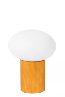 Lucide Birtle - lampe à poser - Ø 15 x 23 cm - bois clair