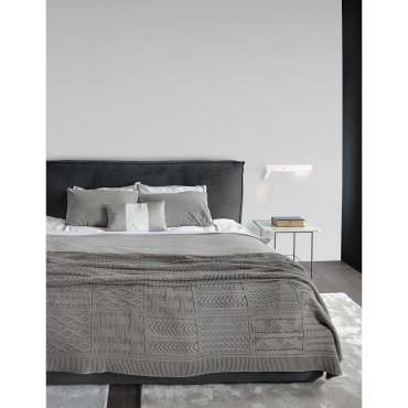 Nova Luce Vida - applique murale avec interrupteur et chargeur USB - 35 x 10 x 8 cm - 5W + 3W LED inclus - blanc sable